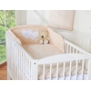 Babybett Bettwäsche Set 2-tlg - Hängende Herzen Beige-Punktemuster