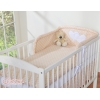 Babybett Bettwäsche Set 2-tlg - Hängende Herzen Beige-Punktemuster