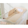 Babybett Bettwäsche Set 2-tlg - Hängende Herzen Beige-Punktemuster