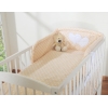 Babybett Bettwäsche Set 2-tlg - Hängende Herzen Beige-Punktemuster
