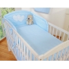 Babybett Bettwäsche Set 2-tlg - Hängende Herzen blau gestreift