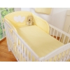 Babybett Bettwäsche Set 2-tlg - Hängende Herzen gelb gestreift