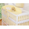 Babybett Bettwäsche Set 2-tlg - Hängende Herzen gelb gestreift