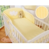 Babybett Bettwäsche Set 2-tlg - Hängende Herzen gelb gestreift