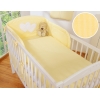 Babybett Bettwäsche Set 2-tlg - Hängende Herzen gelb gestreift