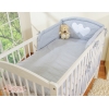 Babybett Bettwäsche Set 2-tlg - Hängende Herzen Grau-Punktemuster