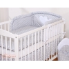 Babybett Bettwäsche Set 2-tlg - Hängende Herzen Grau-Punktemuster