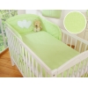 Babybett Bettwäsche Set 2-tlg - Hängende Herzen grün gestreift