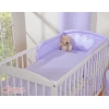 Babybett Bettwäsche Set 2-tlg - Hängende Herzen lila