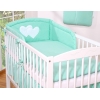 Babybett Bettwäsche Set 2-tlg-Hängende Herzen minze