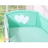 Babybett Bettwäsche Set 2-tlg-Hängende Herzen minze