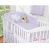Babybett Bettwäsche Set 2-tlg - Hängende Herzen rosa Blümchen