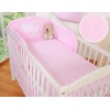 Babybett Bettwäsche Set 2-tlg - Hängende Herzen rosa gestreift