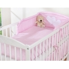 Babybett Bettwäsche Set 2-tlg - Hängende Herzen Rosa-Punktemuster