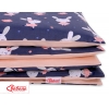 Babybett Bettwäsche Set 2-tlg - Hasen dunkelblau