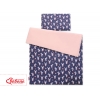 Babybett Bettwäsche Set 2-tlg - Hasen dunkelblau