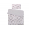 Babybett Bettwäsche Set 2-tlg - Igel grau