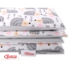 Babybett Bettwäsche Set 2-tlg - Igel grau
