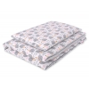 Babybett Bettwäsche Set 2-tlg - Igel grau