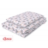 Babybett Bettwäsche Set 2-tlg - Igel grau