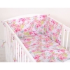 Babybett Bettwäsche Set 2-tlg - Kolibri in Blumen