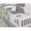Für Babybett Bettwäsche Set 2-tlg - Little Prince/Princess anthrazit