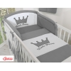 Für Babybett Bettwäsche Set 2-tlg - Little Prince/Princess anthrazit