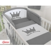 Für Babybett Bettwäsche Set 2-tlg - Little Prince/Princess anthrazit