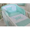 Für Babybett Bettwäsche Set 2-tlg - Little Prince/Princess minze