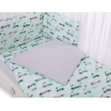 Babybett Bettwäsche Set 2-tlg - Minze Hasen