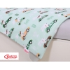 Babybett Bettwäsche Set 2-tlg - Minze Hasen