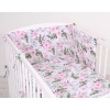 Babybett Bettwäsche Set 2-tlg - rosa Blüten