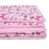 Babybett Bettwäsche Set 2-tlg - rosa Schmetterlinge