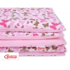 Babybett Bettwäsche Set 2-tlg - rosa Schmetterlinge