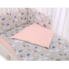 Babybett Bettwäsche Set 2-tlg - Schwäne grau