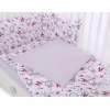 Babybett Bettwäsche Set 2-tlg - Schwalben rosa