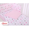 Babybett Bettwäsche Set 2-tlg - Sternen rosa - grau /rosa