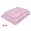 Babybett Bettwäsche Set 2-tlg - weiß-weinrote Sternchen