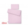 Babybett Bettwäsche Set 2-tlg - weiß-weinrote Sternchen