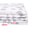 Babybett Bettwäsche Set 2-tlg - Wolken grau