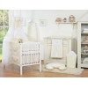 Babybett 140x70 Bettwäsche Set 7-tlg mit Himmel - Hängende Herzen creme