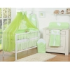 Babybett Bettwäsche Set 7-tlg mit Moskitonetz - Hängende Herzen grün