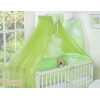 Babybett Bettwäsche Set 7-tlg mit Moskitonetz - Hängende Herzen grün