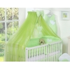 Babybett Bettwäsche Set 7-tlg mit Moskitonetz - Hängende Herzen grün
