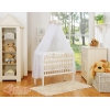 Babybett für Elternbett FABIO mit Matratze und Bettwäsche Set - Basic Elefanten beige