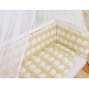 Babybett für Elternbett FABIO mit Matratze und Bettwäsche Set - Basic Elefanten beige