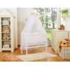 Babybett für Elternbett FABIO mit Matratze und Bettwäsche Set - Hängende Herzen Beige-Punkmuster