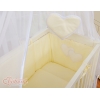 Babybett für Elternbett FABIO mit Matratze und Bettwäsche Set - Hängende Herzen creme