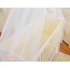 Babybett für Elternbett FABIO mit Matratze und Bettwäsche Set - Hängende Herzen creme