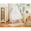 Babybett für Elternbett FABIO mit Matratze und Bettwäsche Set - Little Prince/Princess creme